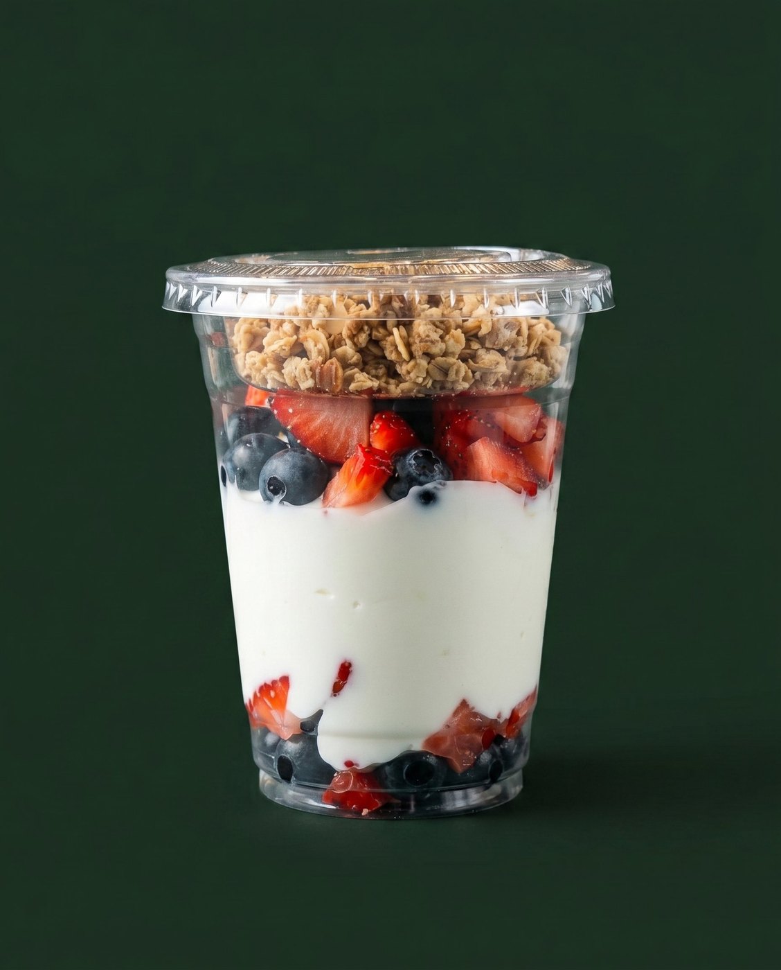Berry yogurt parfait with granola
