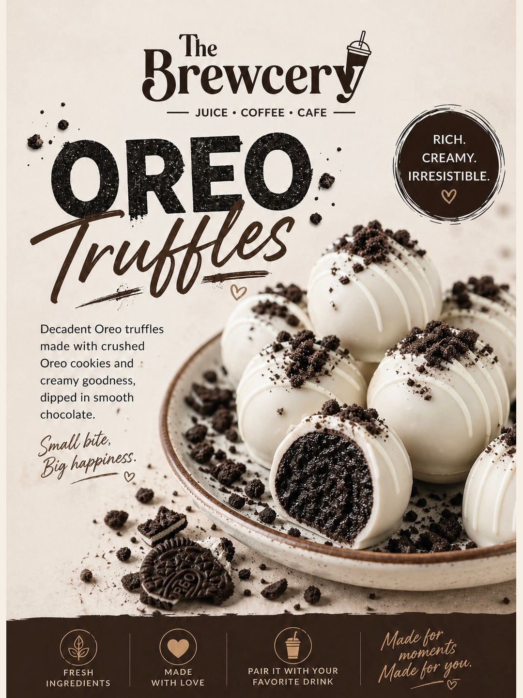 Oreo Truffles flyer — bite-size cookies-and-cream treats